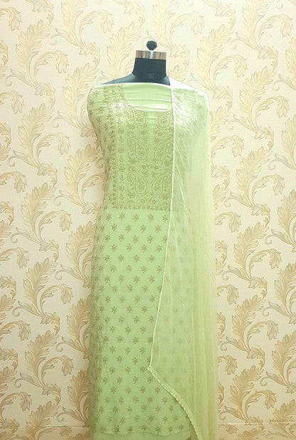 Premium Modal Cotton Suit ( Do Taar ) - Adah Chikankari