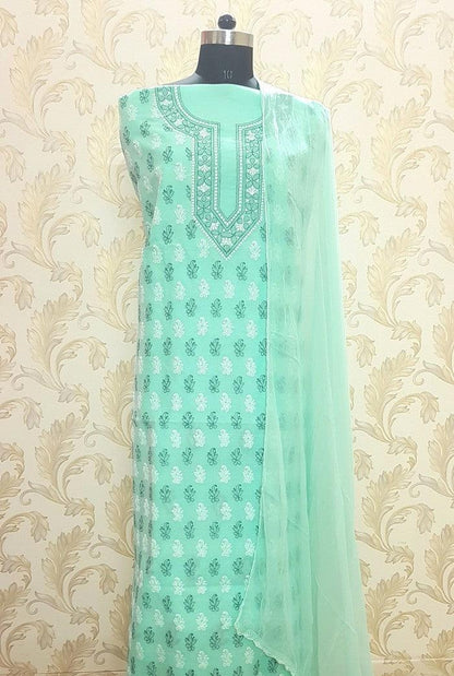 Chikankari Cotton Suit ( 3 Piece )