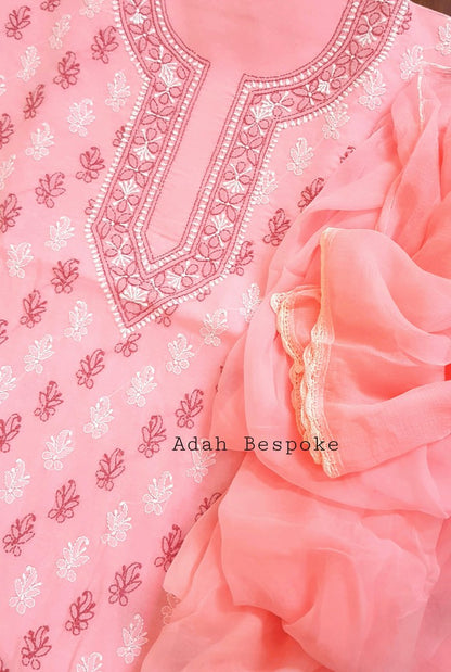 Chikankari Cotton Suit ( 3 Piece )