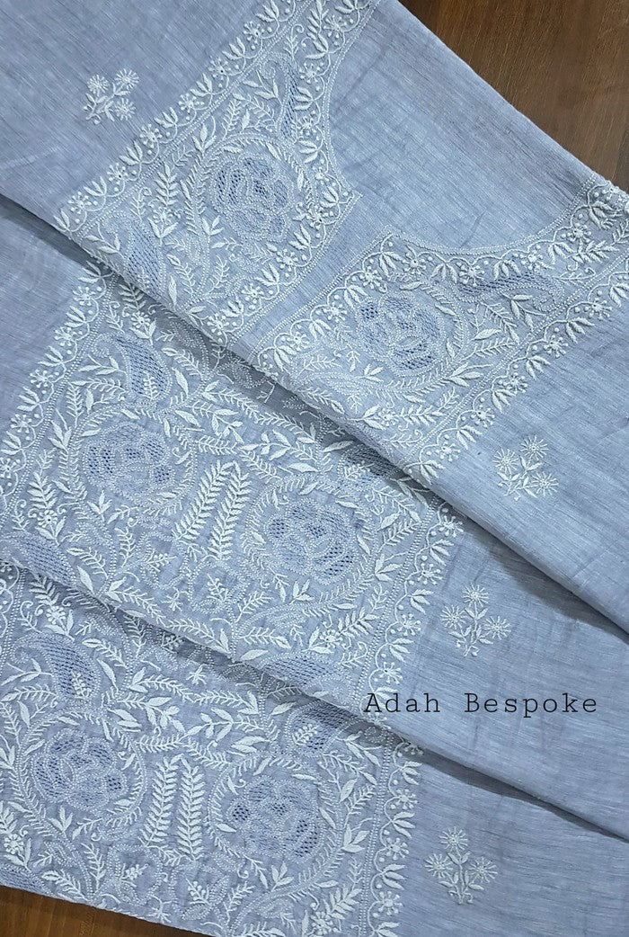 Linen Chikankari Dress