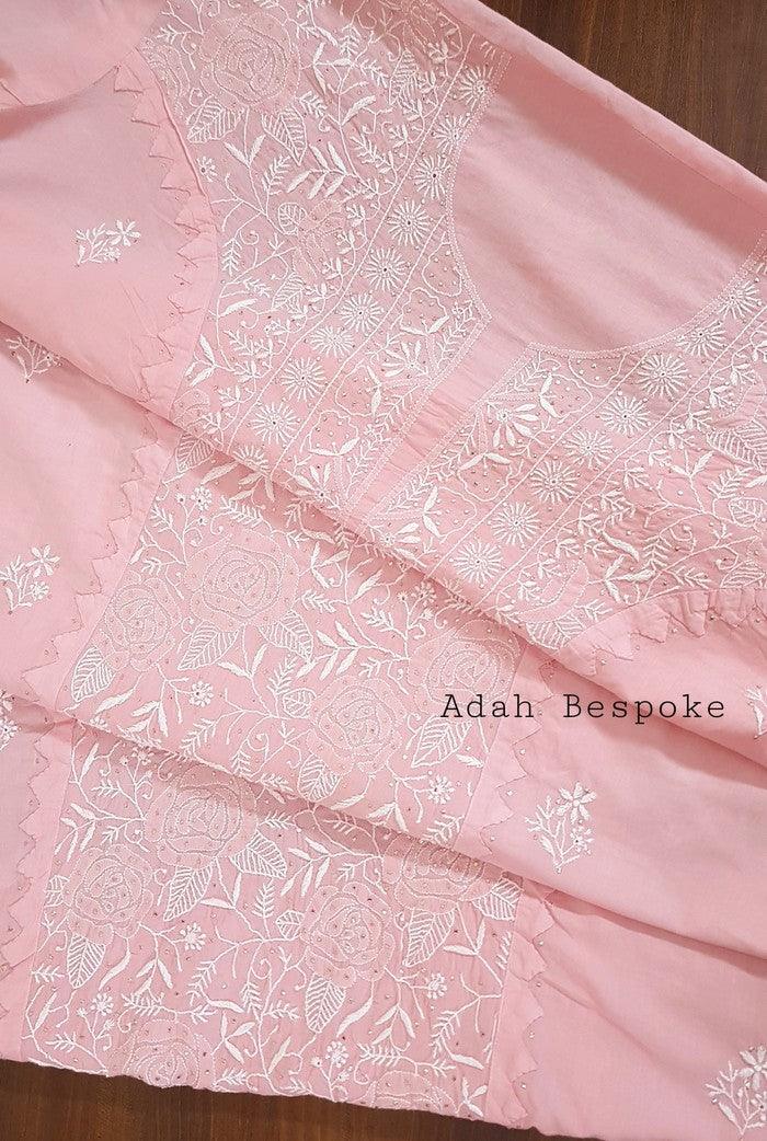 Chikankari Mulmul Set ( Do Taar ) - Adah Chikankari