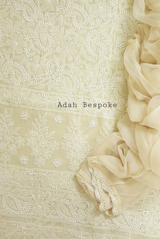 Chikankari Cotton Suit ( 3 Piece )