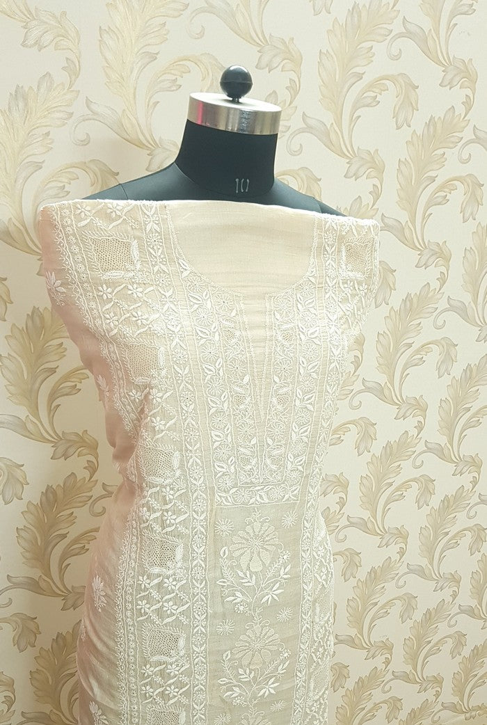 Chikankari Khadi Silk Set ( Do Taar )