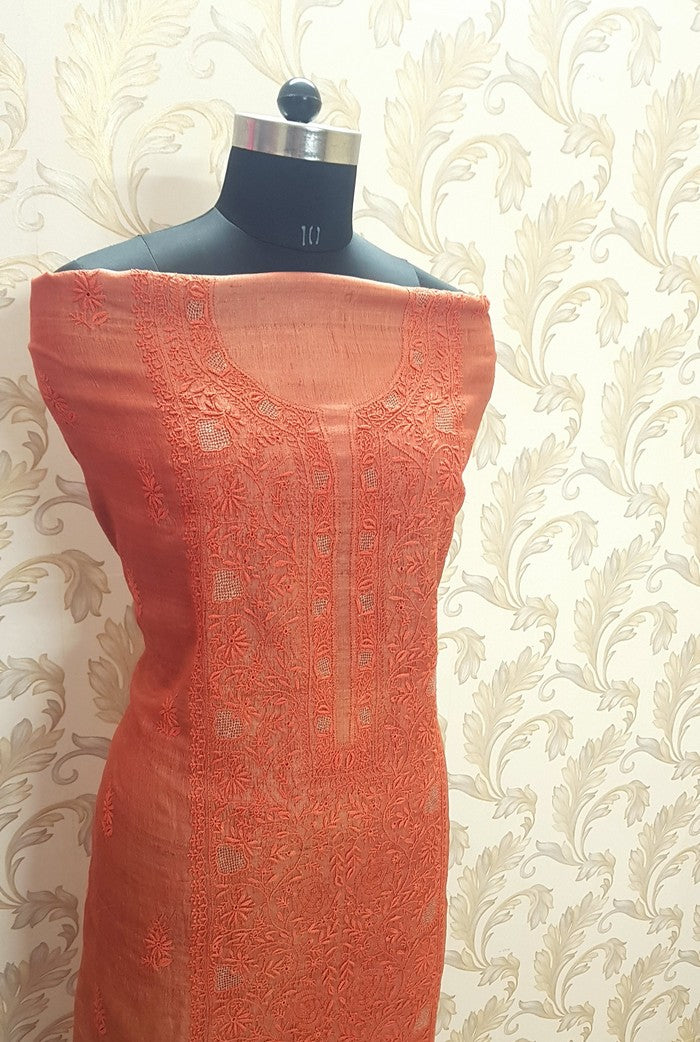 Chikankari Khadi Silk Set ( Do Taar )