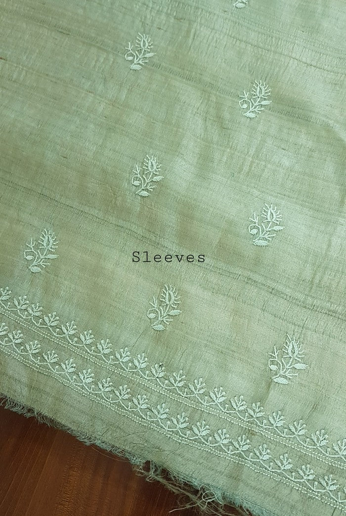 Chikankari Khadi Silk Set ( Do Taar )