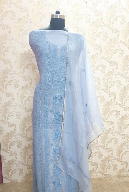 Chikankari Kota Suit ( Do Taar )