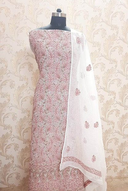 Chikankari Kota Cotton Suit ( 2 Piece )