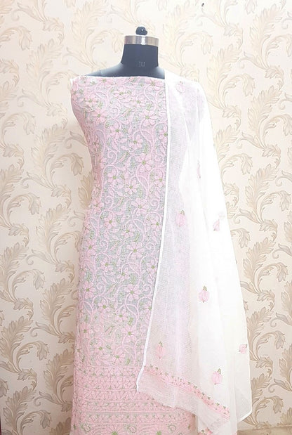 Chikankari Kota Cotton Suit ( 2 Piece )