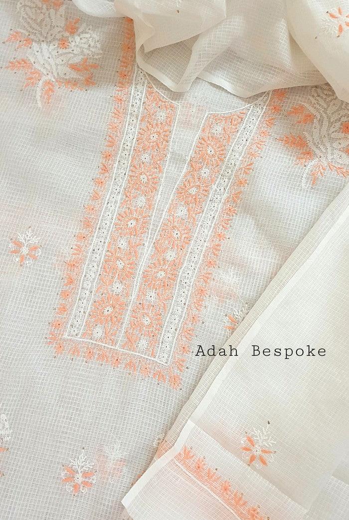 Chikankari Kota Suit - Adah Chikankari