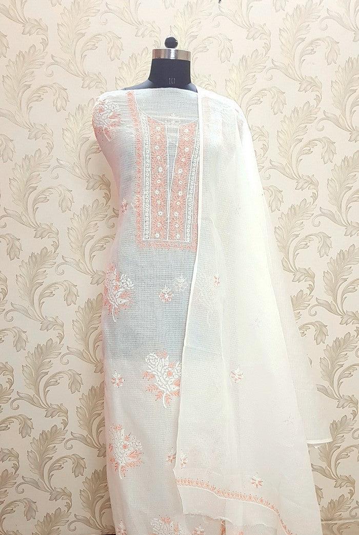 Chikankari Kota Suit - Adah Chikankari