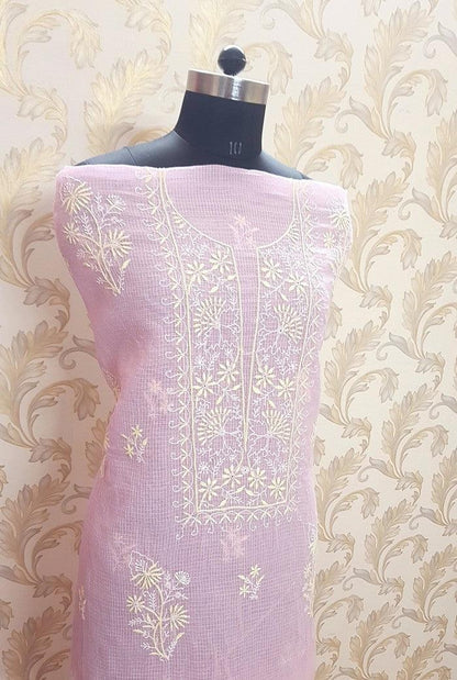 Chikankari Kota Suit - Adah Chikankari