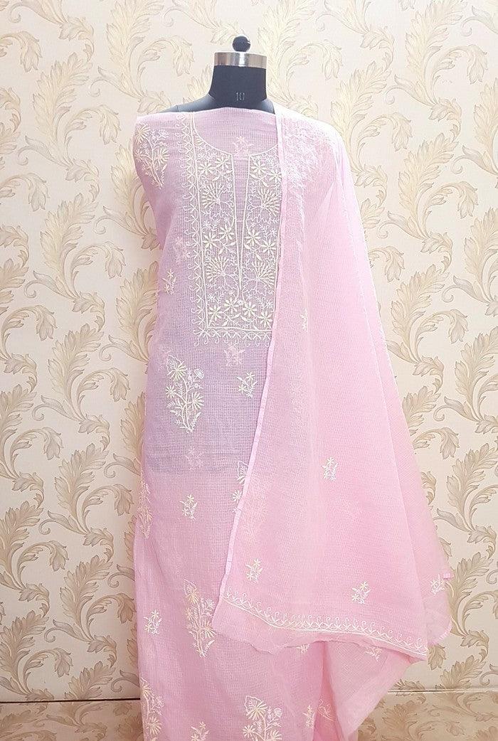 Chikankari Kota Suit - Adah Chikankari