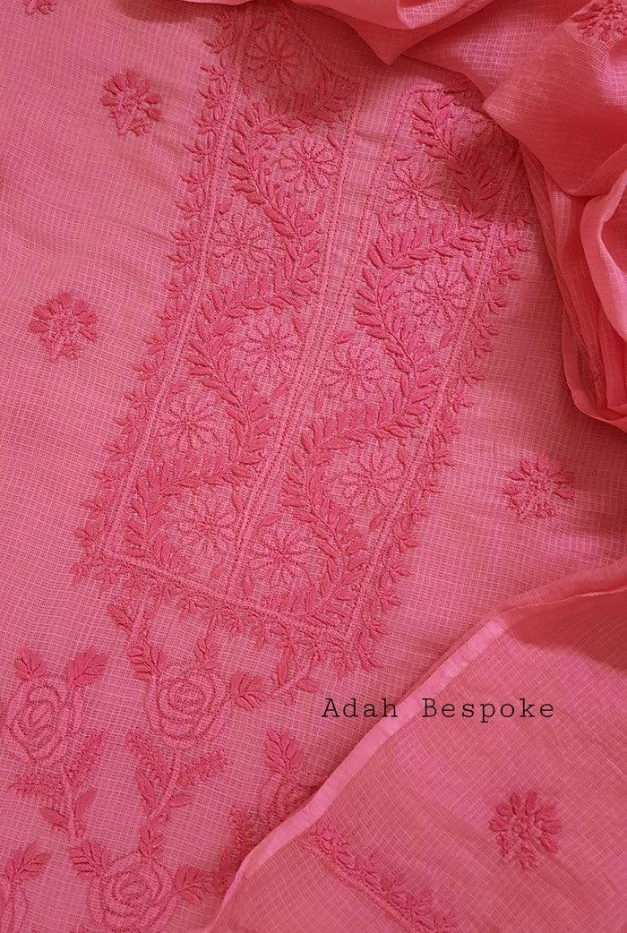 Chikankari Kota Suit - Adah Chikankari