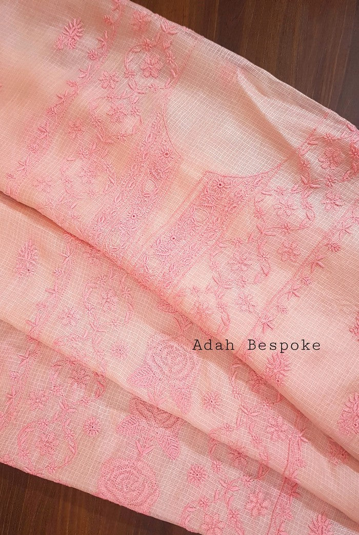 Chikankari Kota Suit ( Do Taar ) - Adah Chikankari