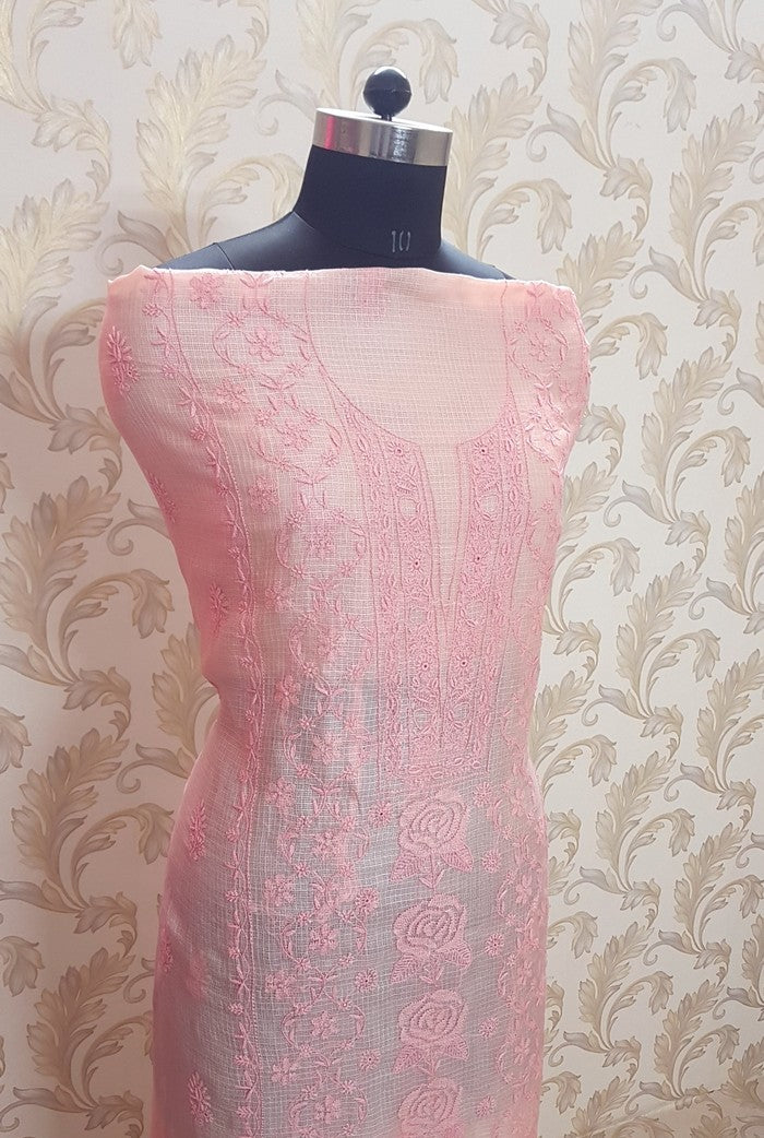 Chikankari Kota Suit ( Do Taar ) - Adah Chikankari