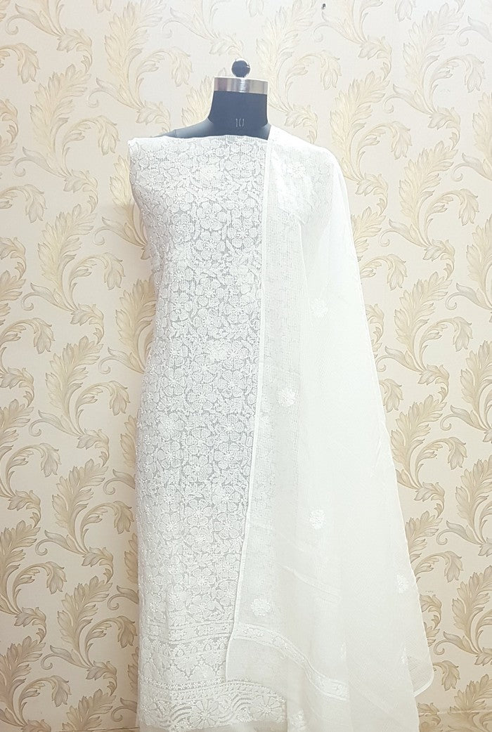 Chikankari Kota Cotton Suit ( 2 Piece )