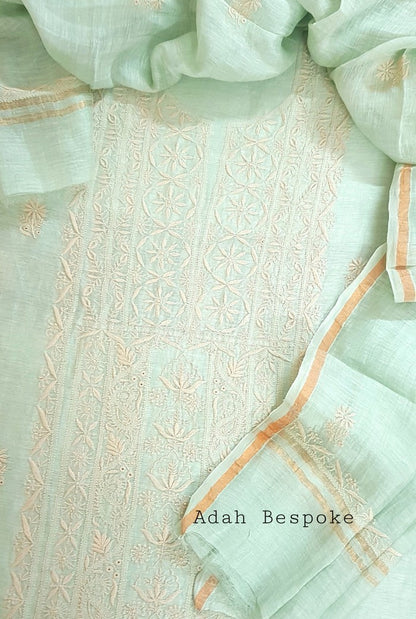 Chikankari Linen Suit ( Do Taar )