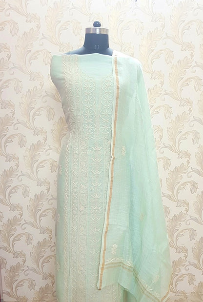 Chikankari Linen Suit ( Do Taar )