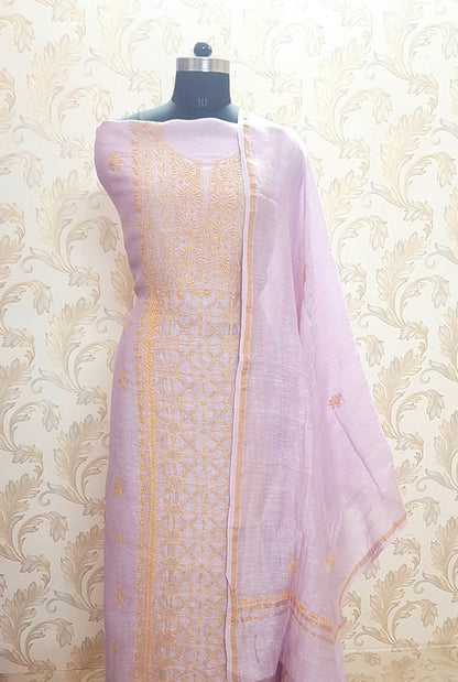 Chikankari Linen Suit ( Do Taar )