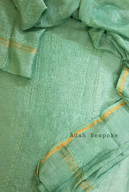 Chikankari Linen Suit ( Do Taar )