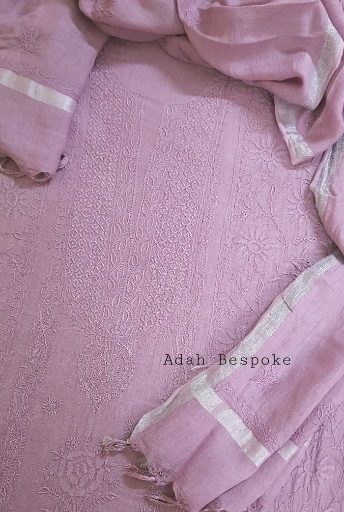 Chikankari Linen Suit ( Do Taar )