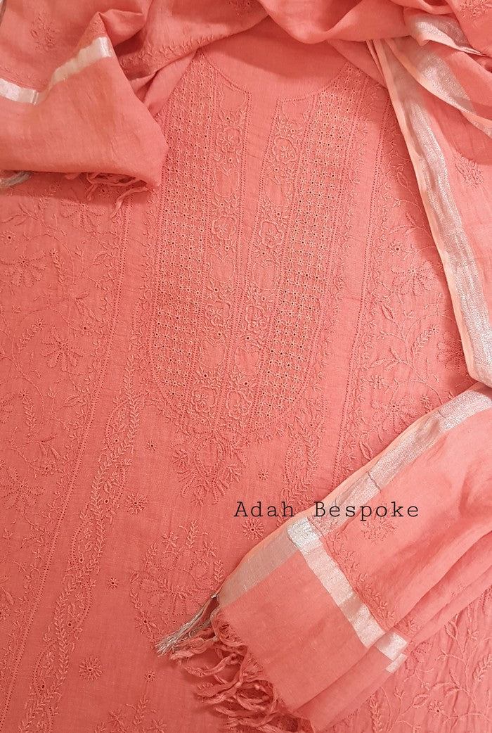 Chikankari Linen Suit ( Do Taar )