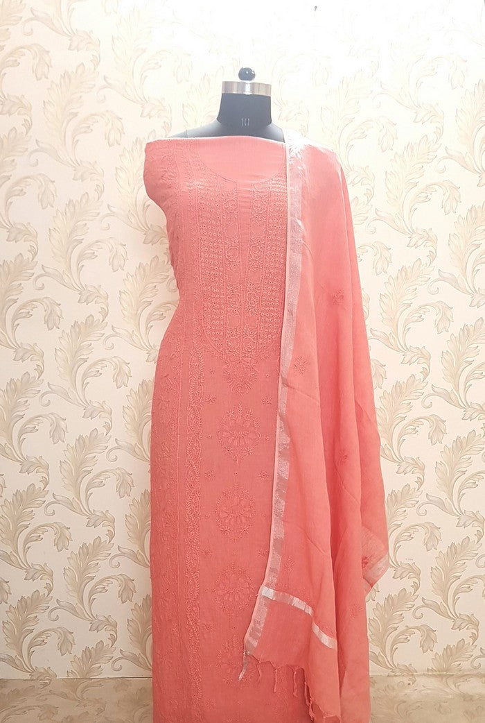 Chikankari Linen Suit ( Do Taar )