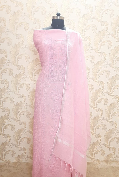Chikankari Linen Suit ( Do Taar )