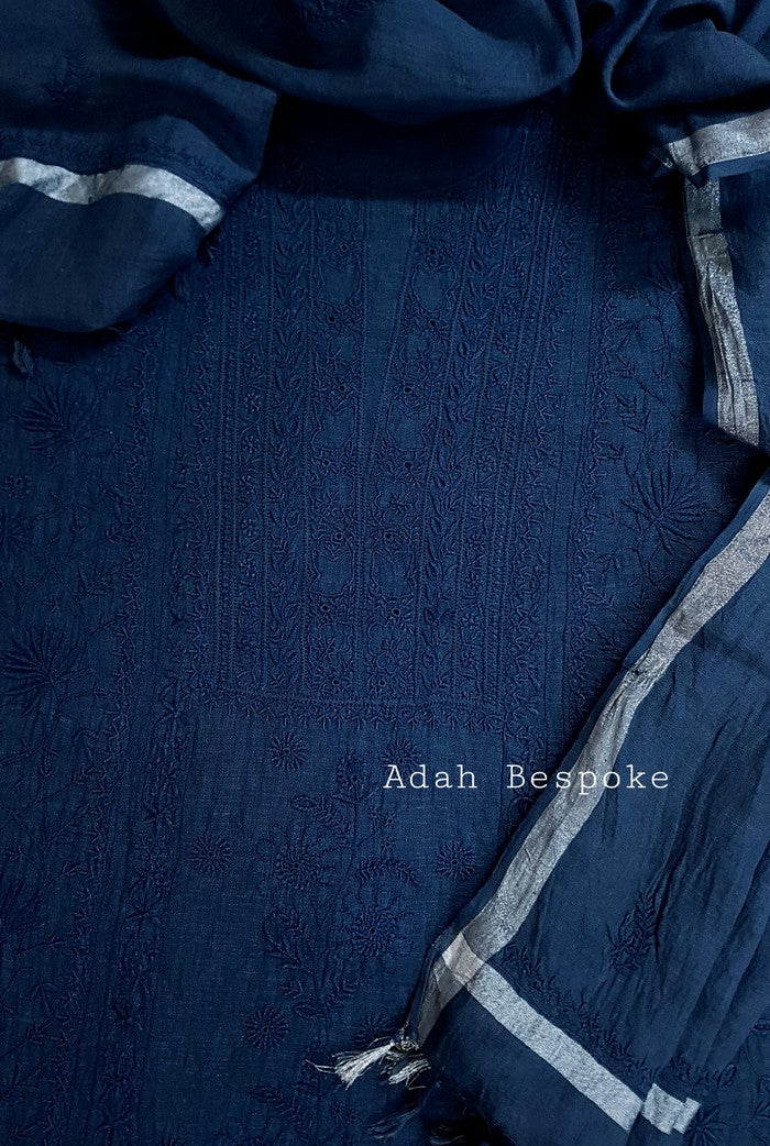Chikankari Linen Suit ( Do Taar )