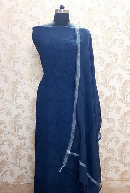 Chikankari Linen Suit ( Do Taar )