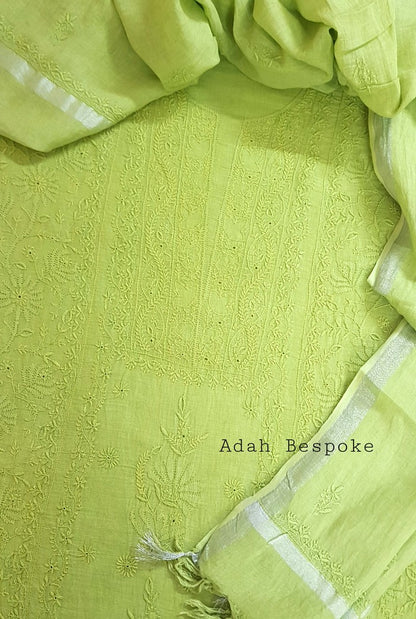 Chikankari Linen Suit ( Do Taar )
