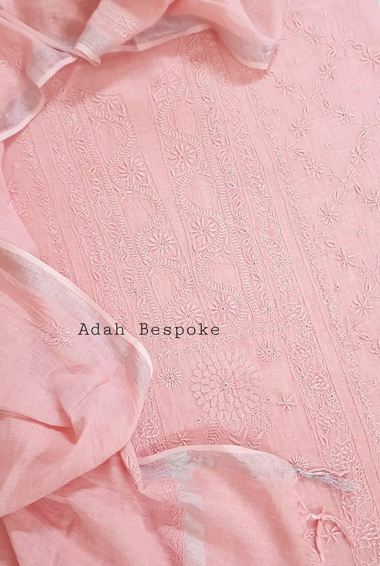 Chikankari Linen Suit ( Do Taar )