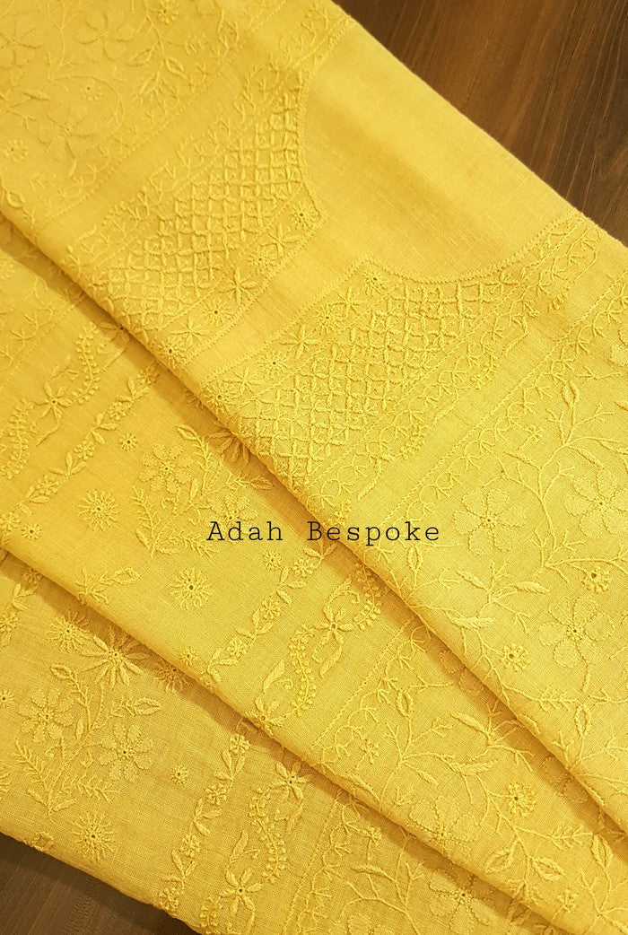 Chikankari Linen Suit ( Do Taar )