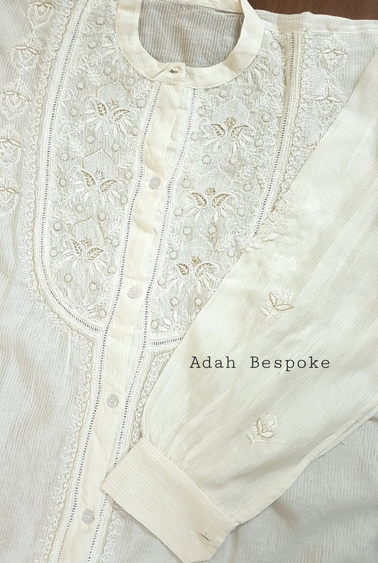 Premium Maheshwari Coord Set ( Pearl work )